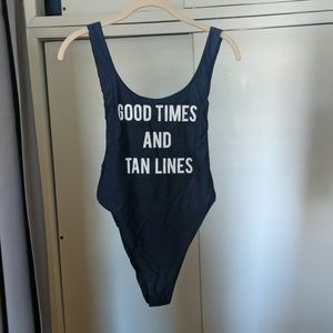 COPY - Aerie Low Back One Piece Swimsuit never wo…